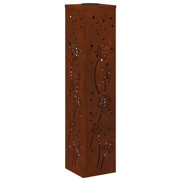 vidaXL Solar LED Weg Licht 2 pcs Rostig Wetterfeststahl