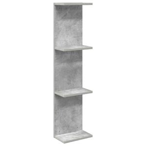 vidaXL Wandregal Betongrau 25 x 15 x 100 cm Holzwerkstoff