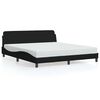vidaXL Bettgestell Dover Schwarz 180x200 cm Stoff