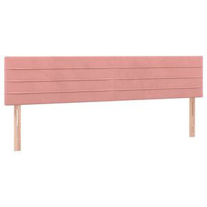 vidaXL Kopfteile Rosa 200x5x78/88 cm Samt