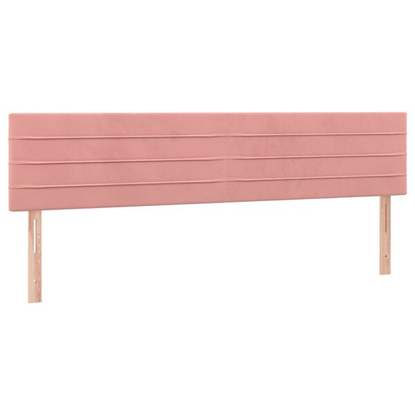 vidaXL Kopfteile Rosa 200x5x78/88 cm Samt