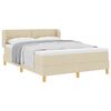 vidaXL Boxspringbett mit Matratze Creme 160 x 200 cm Stoff