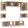 vidaXL 8-tlg. TV-Schrank-Set Sonoma-Eiche Holzwerkstoff