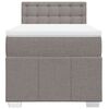 vidaXL Boxspringbett mit Matratze Taupe 80x200 cm Stoff