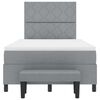 vidaXL Boxspringbett mit Matratze Hellgrau 120 x 200 cm Stoff