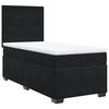 vidaXL Boxspringbett mit Matratze Schwarz 80x200 cm Samt