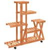 vidaXL Blumenst&auml;nder mit Rollen 95x25x101 cm Massivholz Tanne