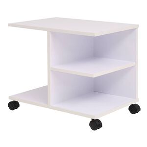 vidaXL Beistelltisch mit Rollen 50&times;35&times;42 cm Wei&szlig;