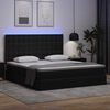 vidaXL Bett mit Stauraum und LED Schwarz 160 x 200 cm Kunstleder