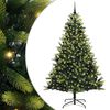vidaXL K&uuml;nstlicher Klapp-Weihnachtsbaum mit 300 LEDs Gr&uuml;n 240 cm