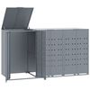 vidaXL M&uuml;lltonnenbox f&uuml;r 3 Tonnen Grau 207x79x117 cm Stahl