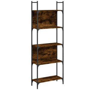 vidaXL B&uuml;cherregal 5 B&ouml;den R&auml;uchereiche 60,5x24x166,5 cm Holzwerkstoff