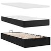vidaXL Ottoman-Bett mit Matratzen & LEDs Schwarz 100x200 cm Kunstleder