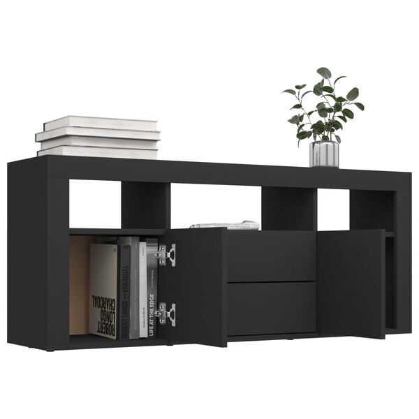 vidaXL TV-Schrank Schwarz 120x30x50 cm Holzwerkstoff
