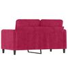 vidaXL 2-Sitzer-Sofa Weinrot 120 cm Samt