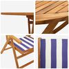 vidaXL Garten Essgruppe 7 pcs Blau und weiß Akazie Massivholz