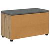 vidaXL Flurbank mit Kissen mit Regal Artisan-Eiche 80 x 38 x 46 cm