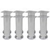 vidaXL Runde Sofabeine 8 Stk. Chrom 180 mm