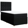 vidaXL Boxspringbett mit Matratze Schwarz 80x200 cm Stoff