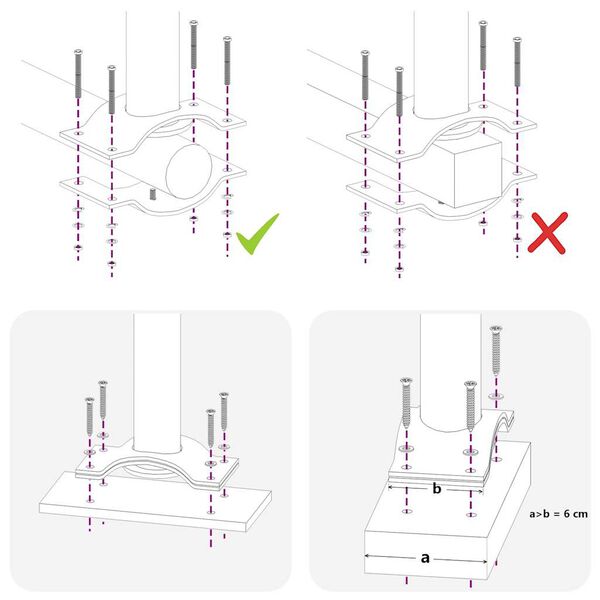vidaXL Ausziehbare Seitenmarkise 60×300 cm Rot