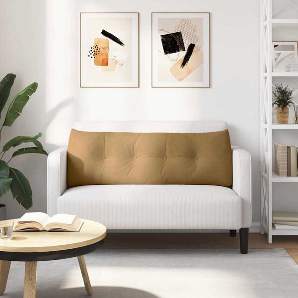 vidaXL R&uuml;ckenkissen Braun 140 x 24 x 50 cm Samt