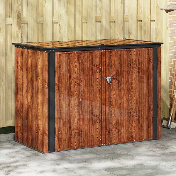 vidaXL Gartenlagerbox Braun 151,5 x 82 x 110,5 cm Stahl