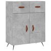 vidaXL Sideboard Betongrau 69,5x34x90 cm Holzwerkstoff