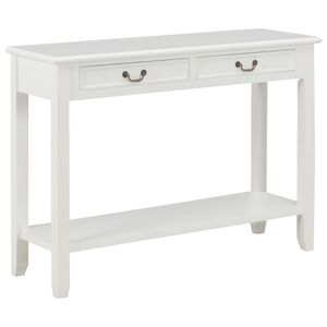 vidaXL Konsolentisch Wei&szlig; 110 x 35 x 80 cm Holz
