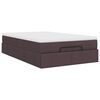 vidaXL Ottoman-Bett mit Matratze Dunkelbraun 120x190 cm Stoff