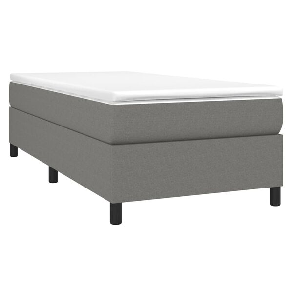 vidaXL Boxspringbettgestell Dunkelgrau 90x190 cm Stoff
