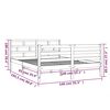 vidaXL Massivholzbett Weiß Kiefer 140x190 cm