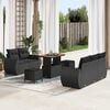 vidaXL Gartensofa-set 8 pcs Schwarz Poly-Rattan