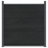 vidaXL Zaunelement Grau 526x186 cm WPC