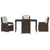 vidaXL Garten Essgruppe 5 pcs Braun Poly-Rattan