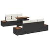 vidaXL Garten-Sofa-Set 7 stk. Schwarz Poly Rattan