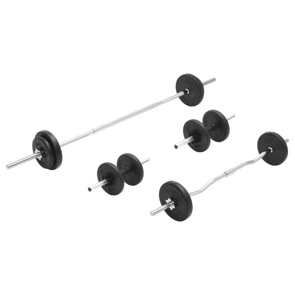 vidaXL Langhantel- und Kurzhantel-Set 30 kg