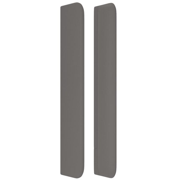 vidaXL Kopfteil mit Ohren Grau 203x16x118/128 cm Kunstleder