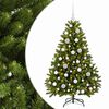 vidaXL K&uuml;nstlicher Weihnachtsbaum Hellgr&uuml;n mit Kugeln 120 cm 150 LEDs