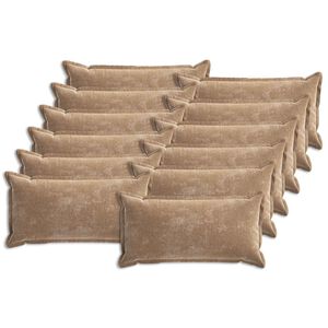 vidaXL Kissenbezug 12 pcs HOUTEN Braun 40 x 80 cm Chenille-Stoff