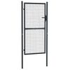vidaXL Maschen-Gartentor verzinkter Stahl 100 x 175 cm Grau