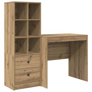 vidaXL Schreibtisch Artisan-Eiche 125,5 x 50 x 127 cm 2 Stk.