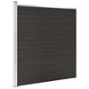 vidaXL Zaunelement WPC 175x186 cm Schwarz