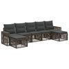 vidaXL Gartensofa-set 7 pcs Grau und Dunkelgrau Poly-Rattan
