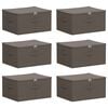 vidaXL Aufbewahrungsbox 6 Stk. Vliesstoff 43 x 34 x 23 cm 33,6 L Grau