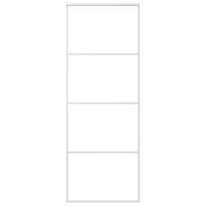 vidaXL Schiebet&uuml;r ESG-Mattglas und Aluminium 76x205 cm Wei&szlig;