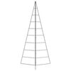 vidaXL Metall-Weihnachtsbaum zum Dekorieren Schwarz 210 cm