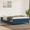 vidaXL Boxspringbett mit Matratze Dunkelblau 140x210 cm Samt