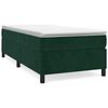 vidaXL Boxspringbett mit Matratze Dunkelgr&uuml;n 90x190 cm Samt
