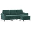vidaXL 3-Sitzer-Sofa mit Hocker Dunkelgr&uuml;n 180 cm Samt