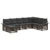 vidaXL Gartensofa-set 8 pcs Grau Poly-Rattan